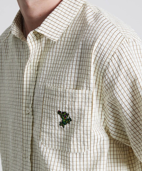 HUF(ハフ)の「STUCK ON YOU PLAID SHIRT(シャツ/ブラウス・メンズ・ナチュラル/ブルー系その他・S/M/L/XL/XXL)」の8枚目の写真