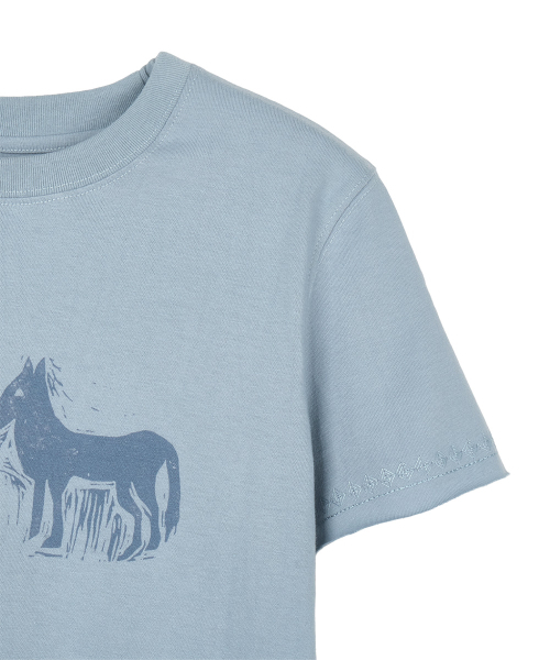 DANDEL（ダンデル）の「DD two horse stitch tee (SKY BLUE)（Tシャツ/カットソー・レディース・その他・1/2）」の3枚目の写真