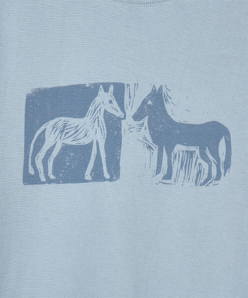 DANDEL（ダンデル）の「DD two horse stitch tee (SKY BLUE)（Tシャツ/カットソー・レディース・その他・1/2）」の4枚目の写真