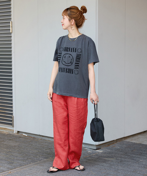 B.C STOCK(ベーセーストック)の「《追加2》《S/Mサイズ展開》手洗い可 / フレンチリネンストレートパンツ(その他パンツ・レディース・ベージュ系その他/オートミール/ブラック/ピンク/グリーン系その他/ブラウン/ネイビー/レッド・MEDIUM/SMALL)」の20枚目の写真