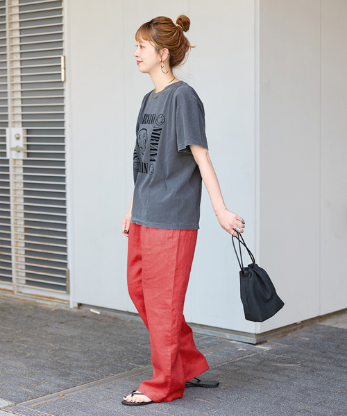 B.C STOCK(ベーセーストック)の「《追加2》《S/Mサイズ展開》手洗い可 / フレンチリネンストレートパンツ(その他パンツ・レディース・ベージュ系その他/オートミール/ブラック/ピンク/グリーン系その他/ブラウン/ネイビー/レッド・MEDIUM/SMALL)」の21枚目の写真