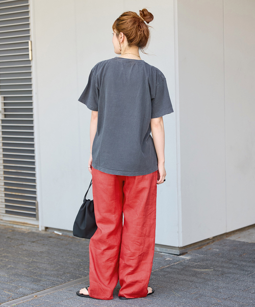 B.C STOCK(ベーセーストック)の「《追加2》《S/Mサイズ展開》手洗い可 / フレンチリネンストレートパンツ(その他パンツ・レディース・ベージュ系その他/オートミール/ブラック/ピンク/グリーン系その他/ブラウン/ネイビー/レッド・MEDIUM/SMALL)」の22枚目の写真
