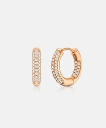 モアナサイト ミニフープピアス - ピンクゴールド