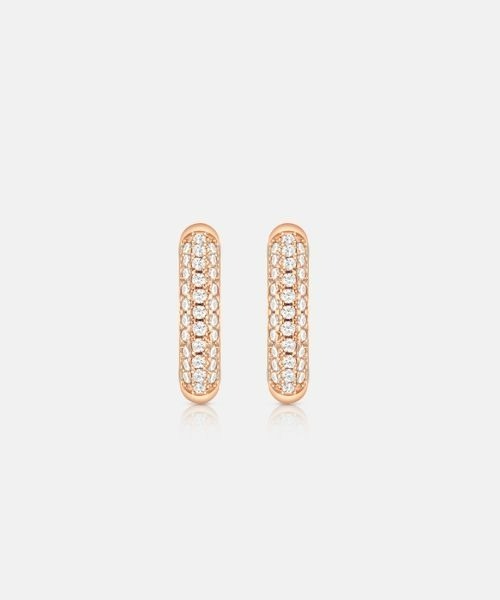 METROCITY（メトロシティ）の「モアナサイト ミニフープピアス - ピンクゴールド（ピアス（両耳用）・レディース・ピンクゴールド・FREE）」の2枚目の写真