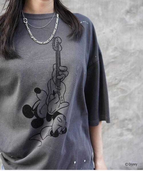 GOOD ROCK SPEED(グッドロックスピード)の「GOOD ROCK SPEED (グッドロックスピード) 別注MickeyペイントTEE/UNISEX(Tシャツ/カットソー・レディース・ブラック・L/M/XL)」の7枚目の写真