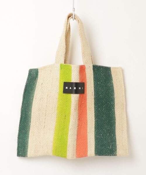 ブランド古着】ストライプ柄 マーケットバッグ（トートバッグ）｜MARNI 