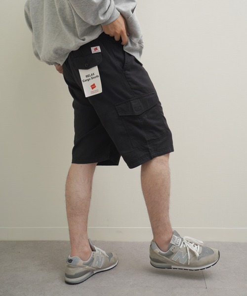 ZIP FIVE(ジップファイブ)の「Hanes コットン100% ワンウォッシュ チノクロス カーゴショートパンツ(カーゴパンツ・メンズ・カーキ系/ベージュ/ネイビー系/ブラック・X-LARGE/LARGE/MEDIUM)」の1枚目の写真