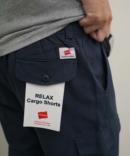 ZIP FIVE(ジップファイブ)の「Hanes コットン100% ワンウォッシュ チノクロス カーゴショートパンツ(カーゴパンツ・メンズ・カーキ系/ベージュ/ネイビー系/ブラック・X-LARGE/LARGE/MEDIUM)」の9枚目の写真