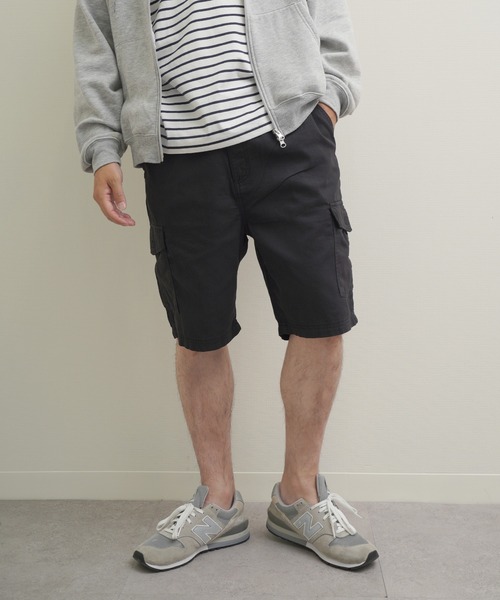 ZIP FIVE(ジップファイブ)の「Hanes コットン100% ワンウォッシュ チノクロス カーゴショートパンツ(カーゴパンツ・メンズ・カーキ系/ベージュ/ネイビー系/ブラック・X-LARGE/LARGE/MEDIUM)」の22枚目の写真