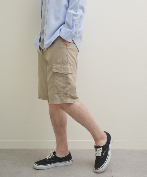 ZIP FIVE(ジップファイブ)の「Hanes コットン100% ワンウォッシュ チノクロス カーゴショートパンツ(カーゴパンツ・メンズ・カーキ系/ベージュ/ネイビー系/ブラック・X-LARGE/LARGE/MEDIUM)」の16枚目の写真