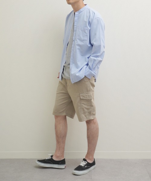 ZIP FIVE(ジップファイブ)の「Hanes コットン100% ワンウォッシュ チノクロス カーゴショートパンツ(カーゴパンツ・メンズ・カーキ系/ベージュ/ネイビー系/ブラック・X-LARGE/LARGE/MEDIUM)」の19枚目の写真