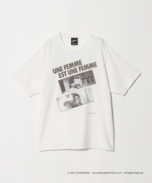 BEAUTY&YOUTH UNITED ARROWS(ビューティーアンドユースユナイテッドアローズ)の「<GODARD × BEAUTY&YOUTH>UNE FEMME Tシャツ ホワイト(Tシャツ/カットソー・メンズ・ホワイト・XL/L/M)」の1枚目の写真