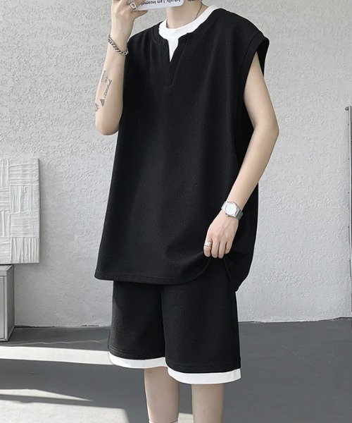 REBALANCE（リバランス）の「メンズ ワッフル ノースリーブセットアップ（その他トップス・メンズ・B/A・X-LARGE/LARGE/MEDIUM）」の13枚目の写真