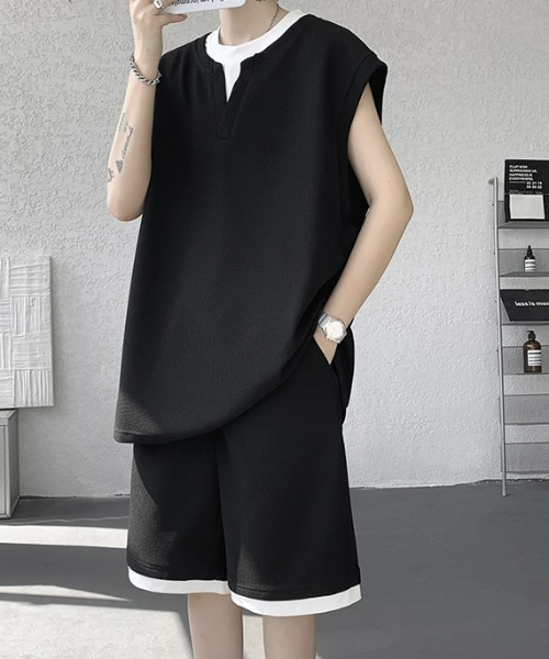 REBALANCE（リバランス）の「メンズ ワッフル ノースリーブセットアップ（その他トップス・メンズ・B/A・X-LARGE/LARGE/MEDIUM）」の15枚目の写真
