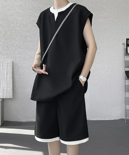 REBALANCE（リバランス）の「メンズ ワッフル ノースリーブセットアップ（その他トップス・メンズ・B/A・X-LARGE/LARGE/MEDIUM）」の18枚目の写真