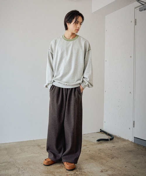 niko and...（ニコアンド）の「リバーシブル裏毛プルオーバー（Tシャツ/カットソー・メンズ・ネイビー/チャコール/ブラウン/ライトグレー・MEDIUM/LARGE）」の5枚目の写真