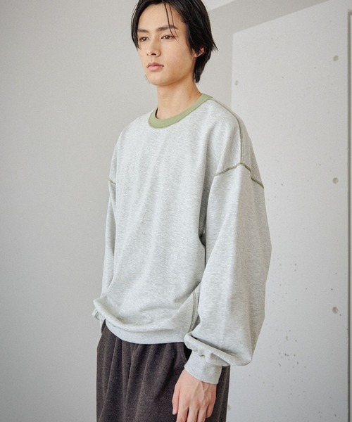 niko and...（ニコアンド）の「リバーシブル裏毛プルオーバー（Tシャツ/カットソー・メンズ・ネイビー/チャコール/ブラウン/ライトグレー・MEDIUM/LARGE）」の9枚目の写真