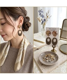 【Espoir et la lune】ニュアンス変形オーバルシックピアス(MA)