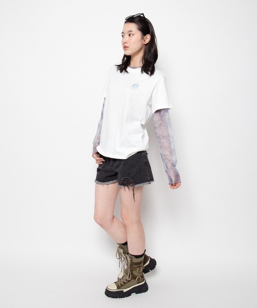 PUNYUS(プニュズ)の「【NEW SIZE】ice cream twins Tシャツ(Tシャツ/カットソー・レディース・ホワイト/ライトイエロー/サックスブルー・1/2/3/4/5)」の9枚目の写真