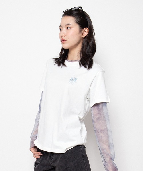 PUNYUS(プニュズ)の「【NEW SIZE】ice cream twins Tシャツ(Tシャツ/カットソー・レディース・ホワイト/ライトイエロー/サックスブルー・1/2/3/4/5)」の7枚目の写真