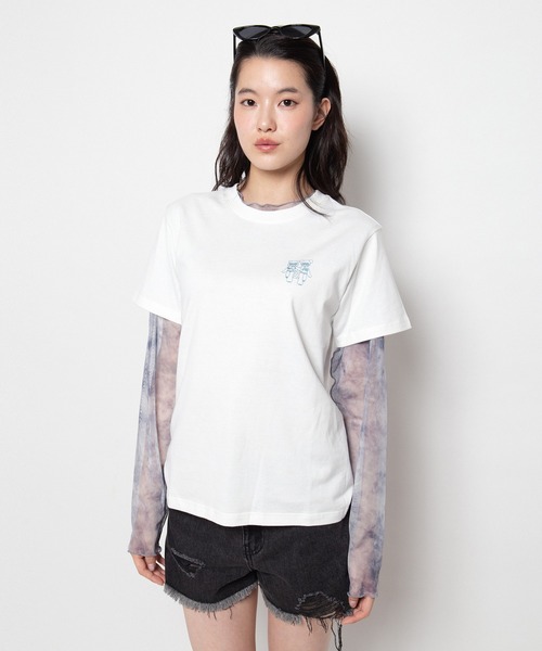 PUNYUS(プニュズ)の「【NEW SIZE】ice cream twins Tシャツ(Tシャツ/カットソー・レディース・ホワイト/ライトイエロー/サックスブルー・1/2/3/4/5)」の6枚目の写真