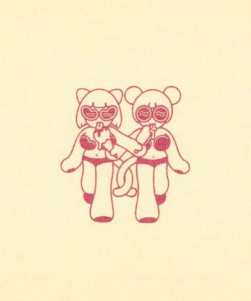 PUNYUS(プニュズ)の「【NEW SIZE】ice cream twins Tシャツ(Tシャツ/カットソー・レディース・ホワイト/ライトイエロー/サックスブルー・1/2/3/4/5)」の16枚目の写真
