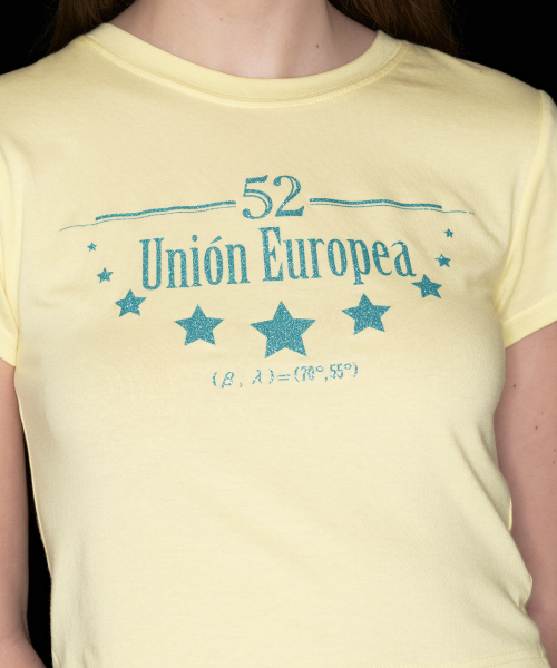 THIRSTYCLUB(サースティークラブ)の「Union europea glitter t shirt - Yellow(Tシャツ/カットソー・レディース・その他・FREE)」の3枚目の写真