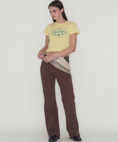 THIRSTYCLUB(サースティークラブ)の「Union europea glitter t shirt - Yellow(Tシャツ/カットソー・レディース・その他・FREE)」の4枚目の写真