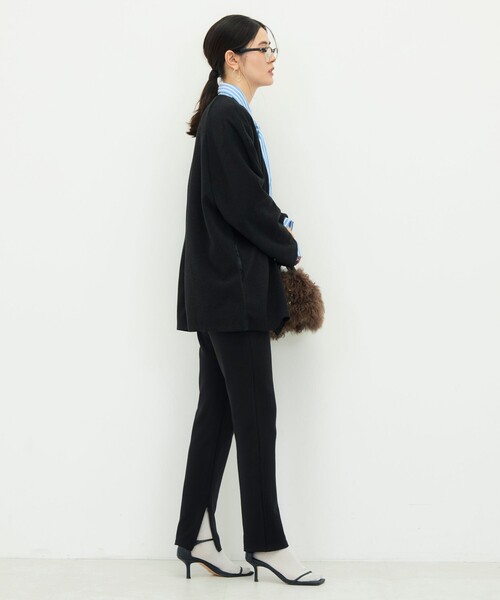 NOLLEY’S（ノーリーズ）の「《防シワ/ストレッチ》ウォッシャブルストレッチジャージハオリ（ブルゾン・レディース・オフホワイト/グレイッシュベージュ/ブラック・36/38）」の22枚目の写真