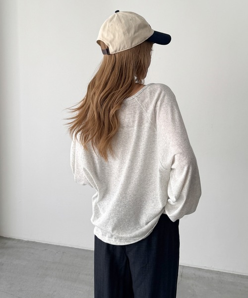 CANAL JEAN（キャナルジーン）の「El mar　ラグランヘンリーロンT（Tシャツ/カットソー・レディース・ブラウン/アッシュ/ホワイト・ONE SIZE）」の5枚目の写真