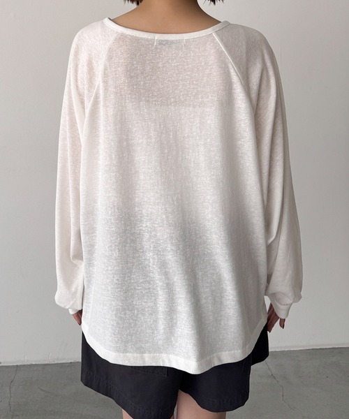 CANAL JEAN（キャナルジーン）の「El mar　ラグランヘンリーロンT（Tシャツ/カットソー・レディース・ブラウン/アッシュ/ホワイト・ONE SIZE）」の16枚目の写真