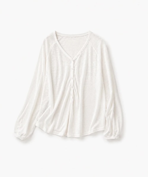 CANAL JEAN（キャナルジーン）の「El mar　ラグランヘンリーロンT（Tシャツ/カットソー・レディース・ブラウン/アッシュ/ホワイト・ONE SIZE）」の21枚目の写真