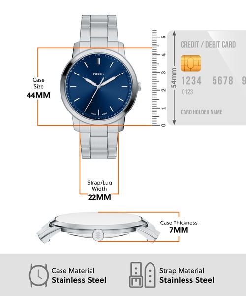 FOSSIL(フォッシル)の「フォッシル 腕時計 メンズ アナログ ステンレス FS6180(アナログ腕時計・メンズ・シルバー・FREE)」の5枚目の写真