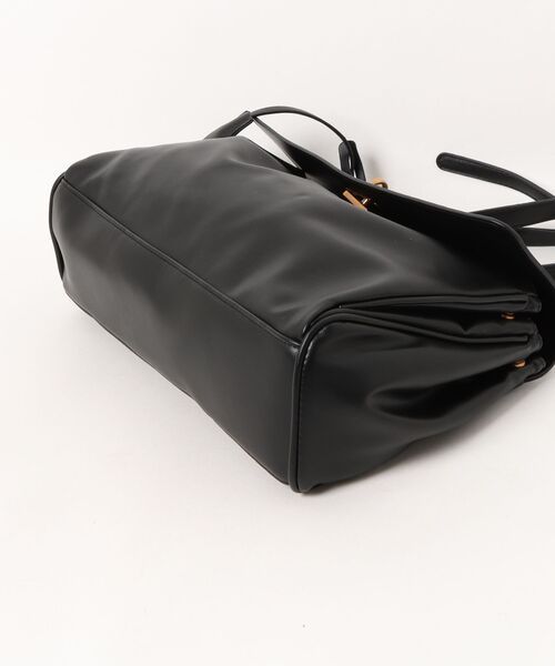 Burner(バーナー)の「【Leathen Leather(レーセンレザー)】通勤スクエア 2サイズショルダーバッグ lea-shbag-18-44(ショルダーバッグ・メンズ・ブラック・FREE)」の3枚目の写真