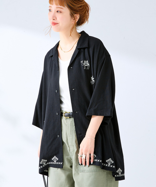 B.C STOCK(ベーセーストック)の「クラフトリゾートシャツ(シャツ/ブラウス・メンズ・ブラック・MEDIUM/LARGE)」の5枚目の写真