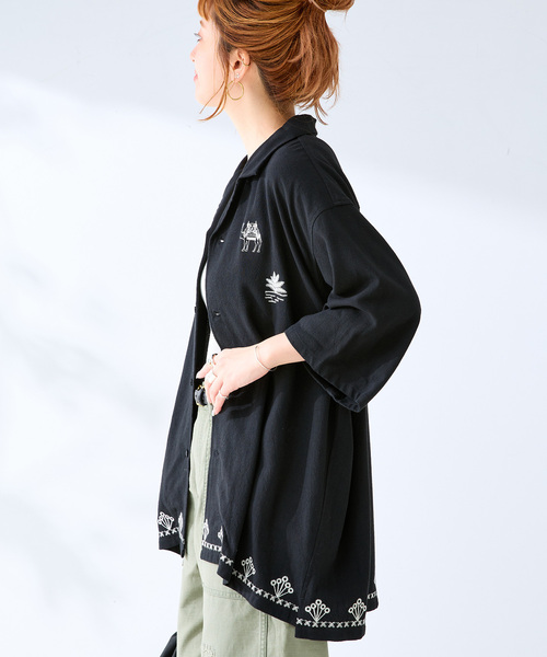 B.C STOCK(ベーセーストック)の「クラフトリゾートシャツ(シャツ/ブラウス・メンズ・ブラック・MEDIUM/LARGE)」の6枚目の写真