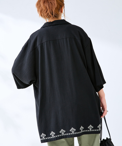 B.C STOCK(ベーセーストック)の「クラフトリゾートシャツ(シャツ/ブラウス・メンズ・ブラック・MEDIUM/LARGE)」の7枚目の写真