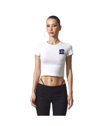 (Beverly Hills) B LOGO スリムフィット クロップ 半袖Tシャツ (メランジ)