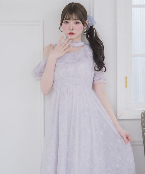 couture BY ROJITA（クチュールバイロジータ）の「ワンショル花柄ロングワンピース（ワンピース・レディース・アイボリー/ピンク/ブルー・FREE）」の13枚目の写真
