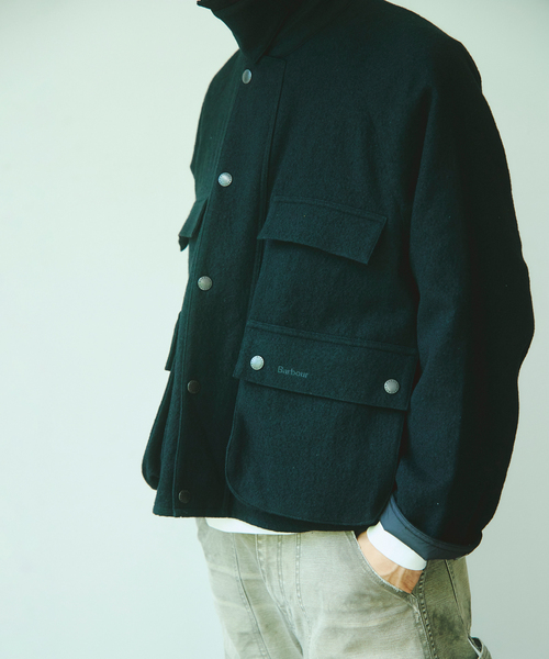 Barbour(バブアー)の「Barbour / バブアー 別注 ウール クロップド オールドビデール(その他アウター・メンズ・ブラック/ブラウン・36/38/40)」の12枚目の写真