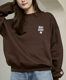 MARY QUANT × PUBLUX/マリークワント <ユニセックス>別注 裏起毛 クルーネック ロゴ スウェット プルオーバー　限定展開
