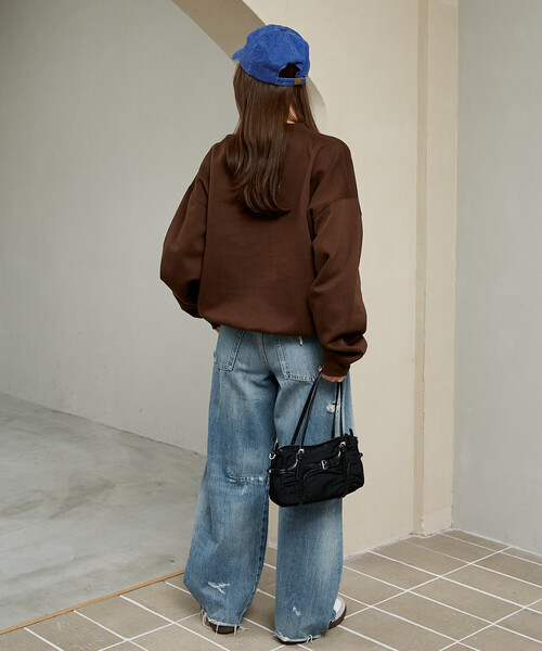 MARY QUANT(マリークワント)の「MARY QUANT × PUBLUX/マリークワント <ユニセックス>別注 裏起毛 クルーネック ロゴ スウェット プルオーバー 限定展開(スウェット・メンズ・グレー/ブラック/ブラウン/サックスブルー・SMALL/LARGE/MEDIUM)」の18枚目の写真