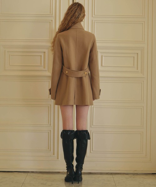 EIMY ISTOIRE(エイミーイストワール)の「ROYAL BOW TIE WOOL COAT(その他アウター・レディース・ブラック/ベージュ・38/36)」の6枚目の写真