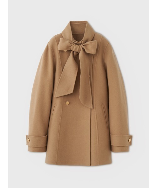 EIMY ISTOIRE(エイミーイストワール)の「ROYAL BOW TIE WOOL COAT(その他アウター・レディース・ブラック/ベージュ・38/36)」の8枚目の写真