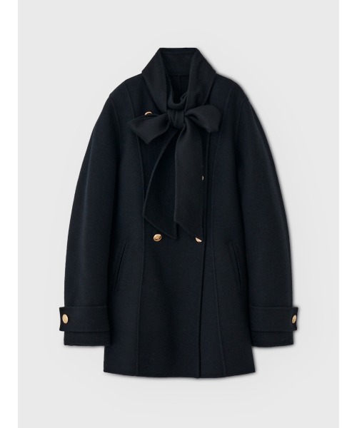 EIMY ISTOIRE(エイミーイストワール)の「ROYAL BOW TIE WOOL COAT(その他アウター・レディース・ブラック/ベージュ・38/36)」の7枚目の写真
