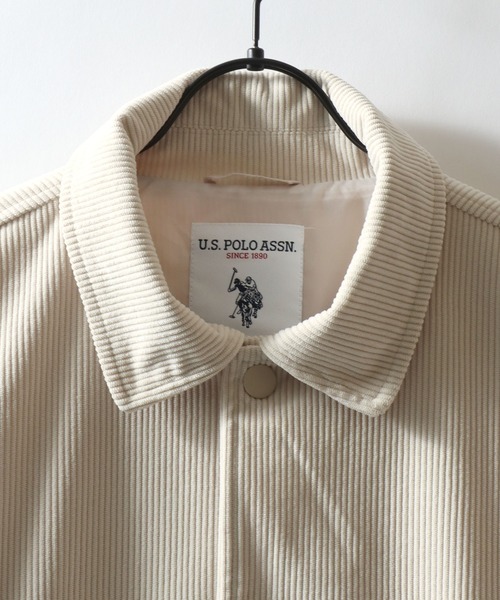 U.S. POLO ASSN.(ユーエスポロアッスン)の「U.S. POLO ASSN./ユーエスポロアッスン オーバーサイズ ワンポイント刺繍 ドローコード コーデュロイ コーチジャケット ブルゾン(ブルゾン・メンズ・アイボリー/ブラック/ベージュ/イエロー/グレイッシュブルー・M/L/LL)」の16枚目の写真
