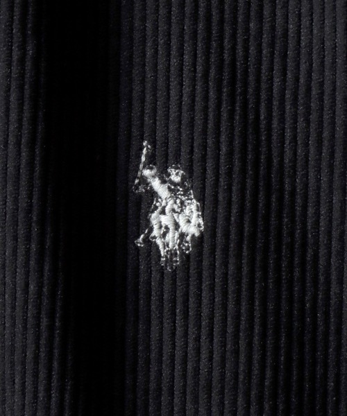 U.S. POLO ASSN.(ユーエスポロアッスン)の「U.S. POLO ASSN./ユーエスポロアッスン オーバーサイズ ワンポイント刺繍 ドローコード コーデュロイ コーチジャケット ブルゾン(ブルゾン・メンズ・アイボリー/ブラック/ベージュ/イエロー/グレイッシュブルー・M/L/LL)」の9枚目の写真