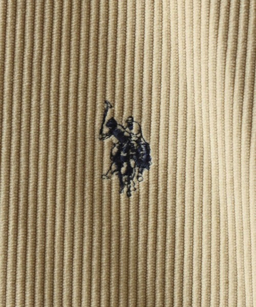 U.S. POLO ASSN.(ユーエスポロアッスン)の「U.S. POLO ASSN./ユーエスポロアッスン オーバーサイズ ワンポイント刺繍 ドローコード コーデュロイ コーチジャケット ブルゾン(ブルゾン・メンズ・アイボリー/ブラック/ベージュ/イエロー/グレイッシュブルー・M/L/LL)」の6枚目の写真