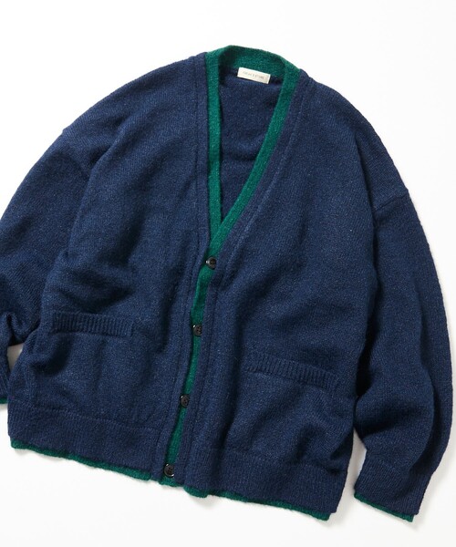 FREAK'S STORE(フリークスストア)の「限定展開 配色レイヤード風 カーディガン(カーディガン/ボレロ・メンズ・ブラウン/ネイビー/グレー/ブラック・LARGE/MEDIUM)」の6枚目の写真
