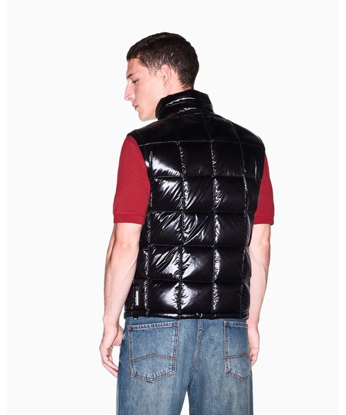 ARMANI EXCHANGE（アルマーニエクスチェンジ）の「【A|X アルマーニ エクスチェンジ】グロッシー ダウンベスト（ダウンベスト・メンズ・バーガンディー/ブラック・X-SMALL/X-LARGE/SMALL/MEDIUM/LARGE）」の11枚目の写真